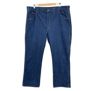 Vintage Key Saddleking Jean Men 46x30 Blue‎ Durable Denim Straight Leg USA Work
